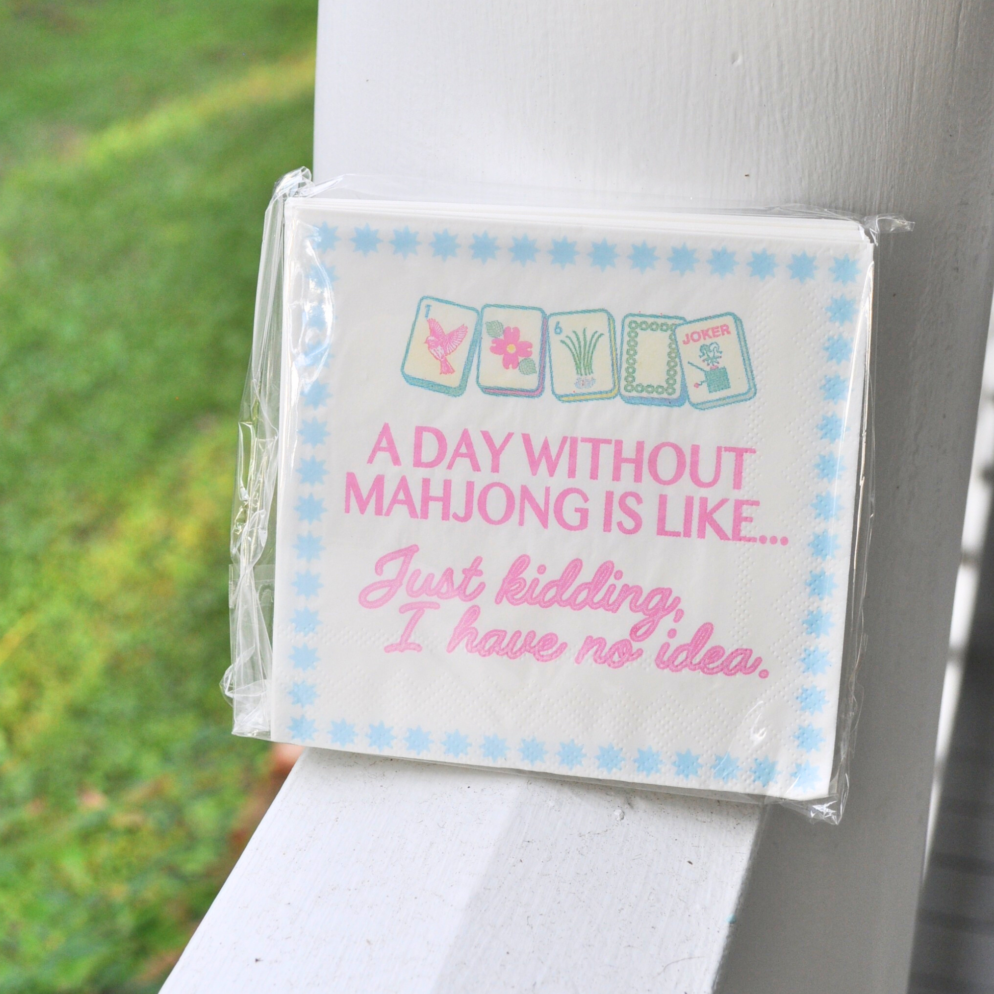 Middle & Main Mahjong - Wholesale Disposable Napkin - "Day Without Mahjong" Cocktail Napkins5