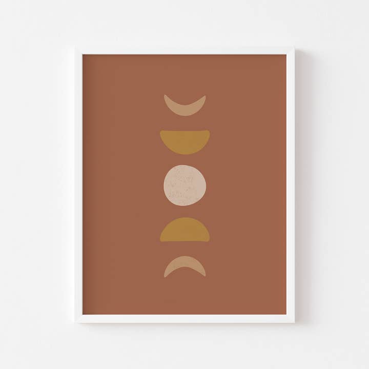 Imprimer Celestial Nordic Moon Phases pour la vente par Luna Label