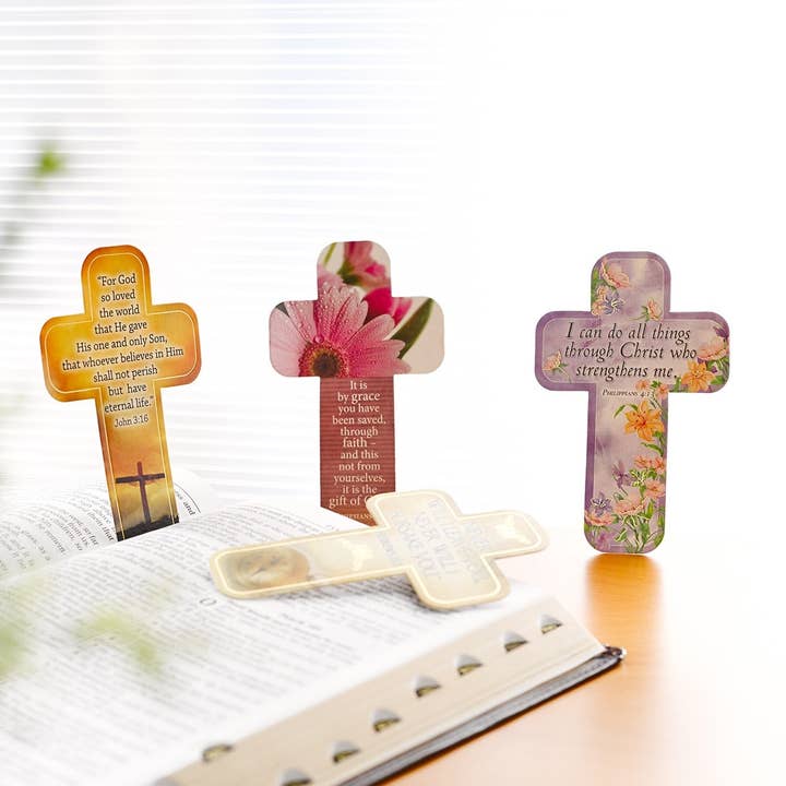 Christian Art Gifts - Wholesale Bookmark - I Can Do All Things Cross Bookmark Set - Philippians 4:132