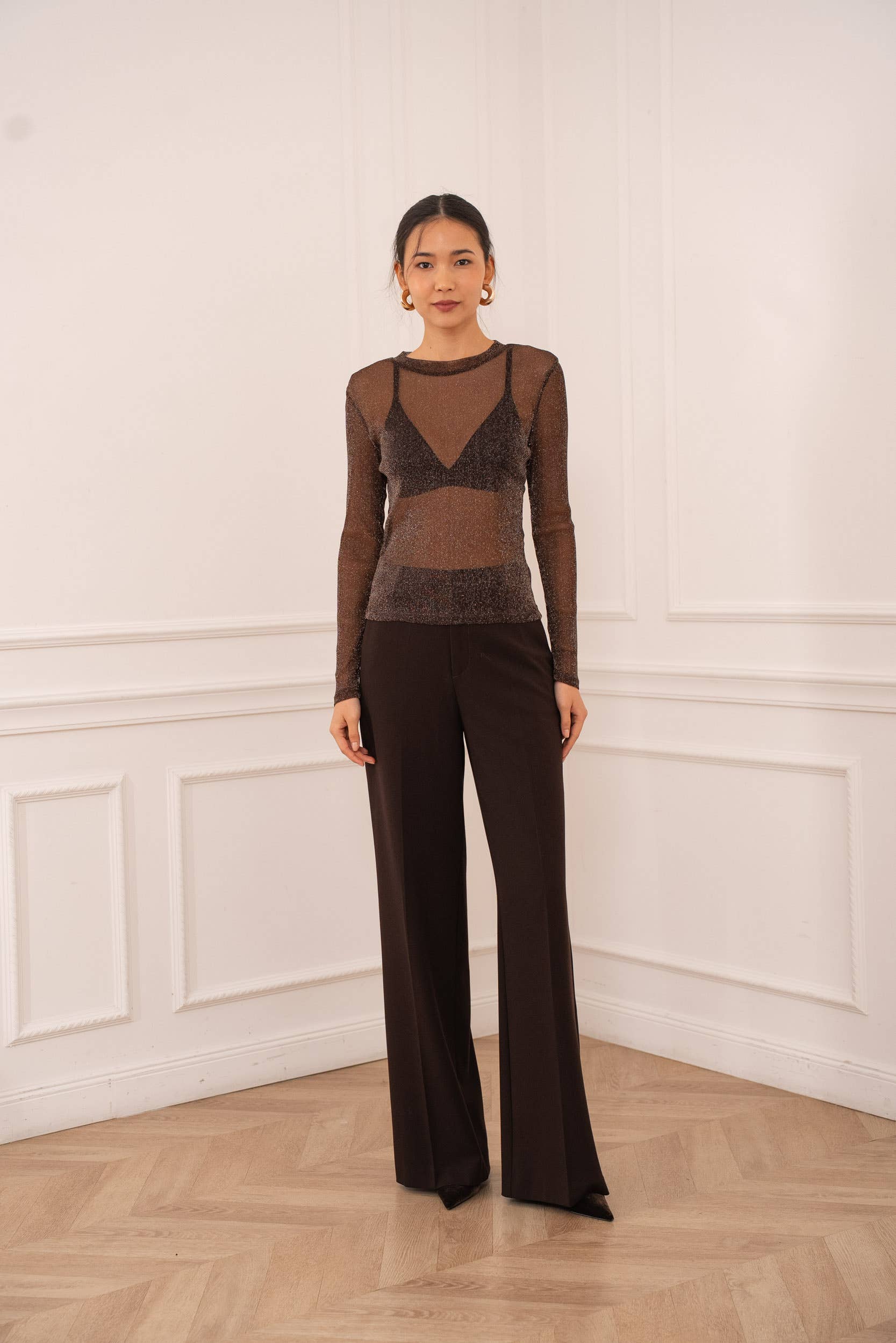 CHOKLATE PARIS – wholesale Knit top – Women's – Lurex fishnet top - CK08199-67