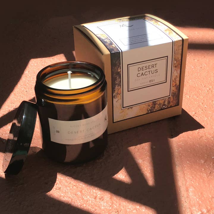 Desert Cactus Candle for wholesale by Nicole Rose Studio