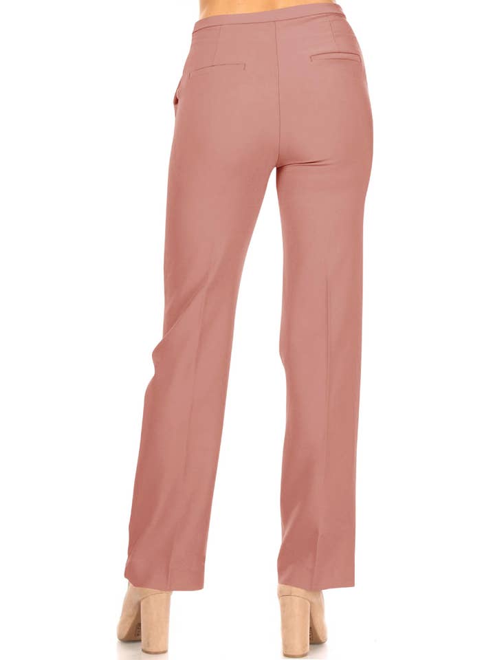 MOA COLLECTION - Wholesale Pants - Women's - Women's Casual Straight Woven Dress Pants for Office Work10