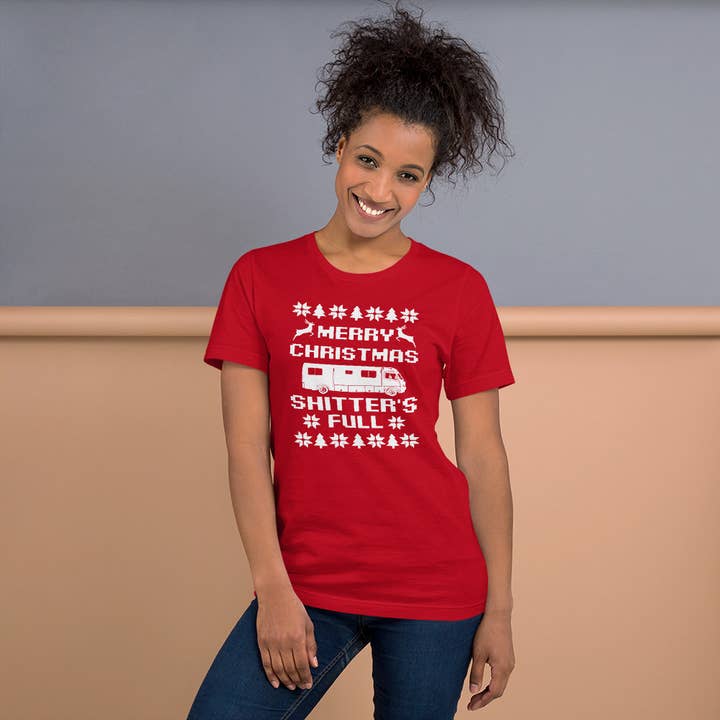 Heather Red Shitter's Full Shirt for wholesale on Faire