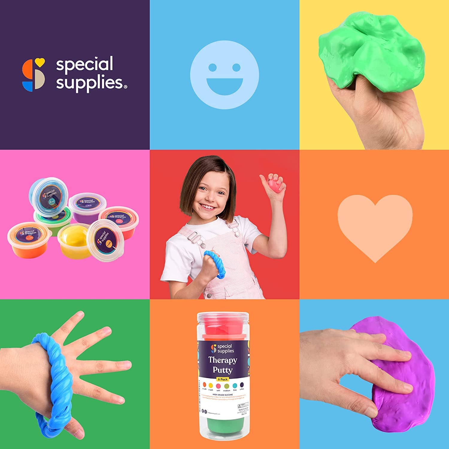 Special Supplies - Wholesale Putty/Slime - Kids - Therapy Putty (Primary Colors): 6 Pack5