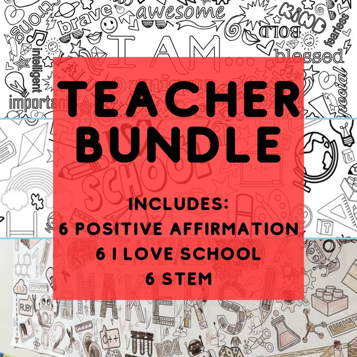 Teacher Inspired Bundle of Coloring Posters for wholesale by Creative Crayons Workshop