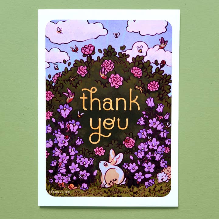 Kuguenko Illustration - Wholesale Thank You Card - Thank You - Greeting Card, 5x7 in.