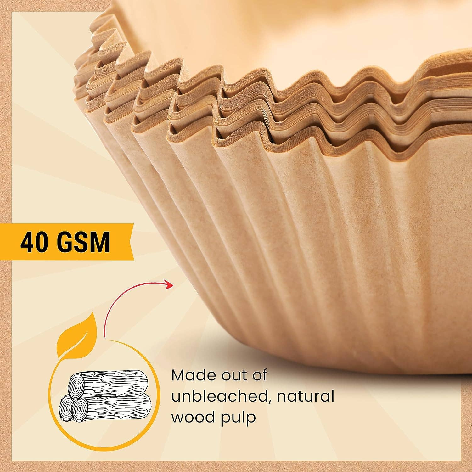 Baker's Signature - Wholesale Baking Sheet/Mat - 240 pcs Air Fryer Liners, Disposable Airfryer Paper Liners – Non-Stick and Oil Proof for Easy Cleanup, Great for Oven, Pans & Baking – 8” Square for 5-8 qt Basket by Baker's Signature5