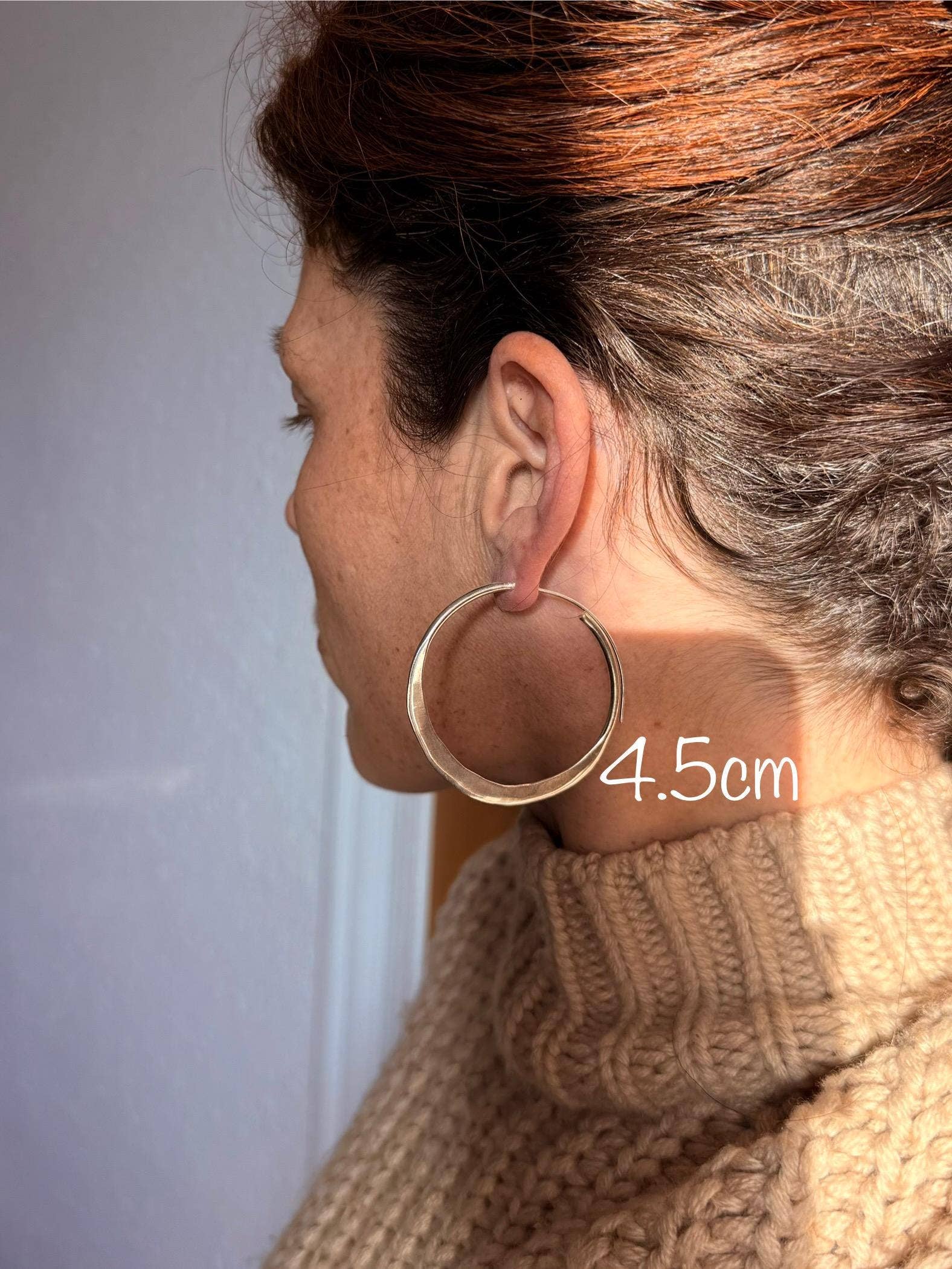 Kaali Boutique – wholesale Hoop earrings – Hammered Flat Silver Hoop Earrings, Bohemian Hoops, Ethnic Jewellery, Everyday Silver Earrings7