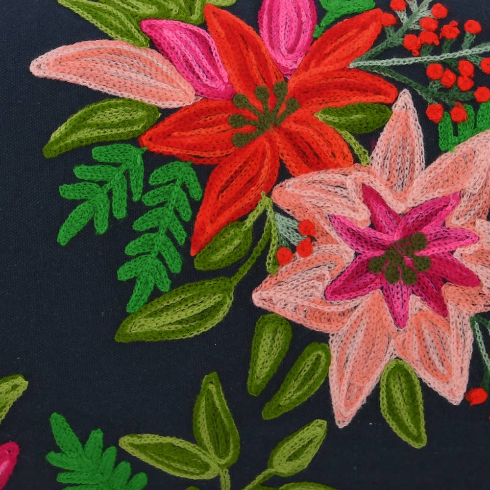 Karma Living - Venta al por mayor Cojín decorativo - 2ABXMCC1224_BLRD Set/2 ALMOHADAS NAVIDEÑAS AZUL MEDIANOCHE 12X242