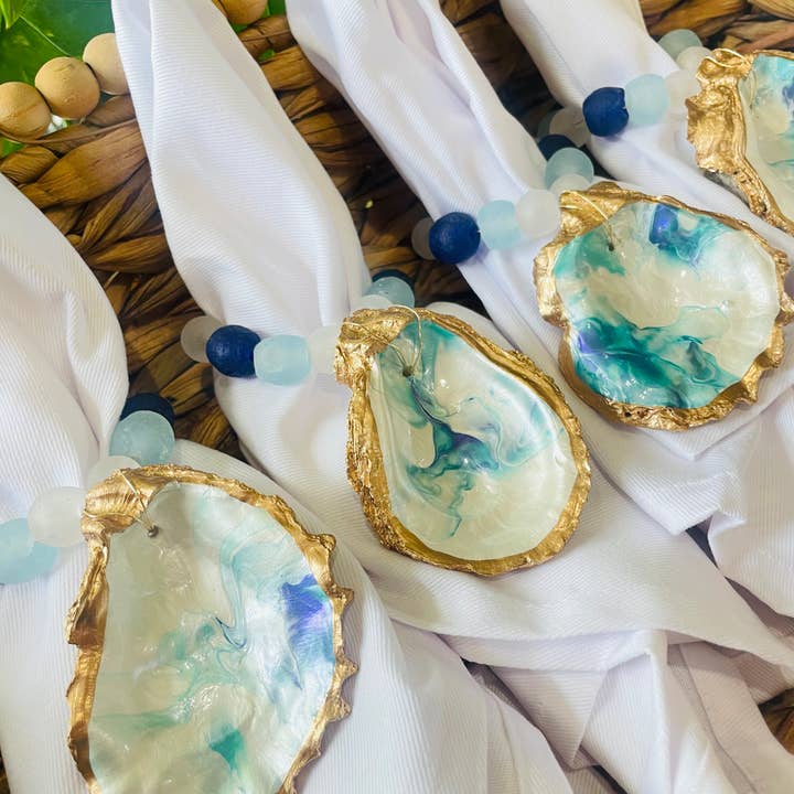 Shells by Shea - Wholesale Napkin ring - Oyster Shell Napkin Ring4