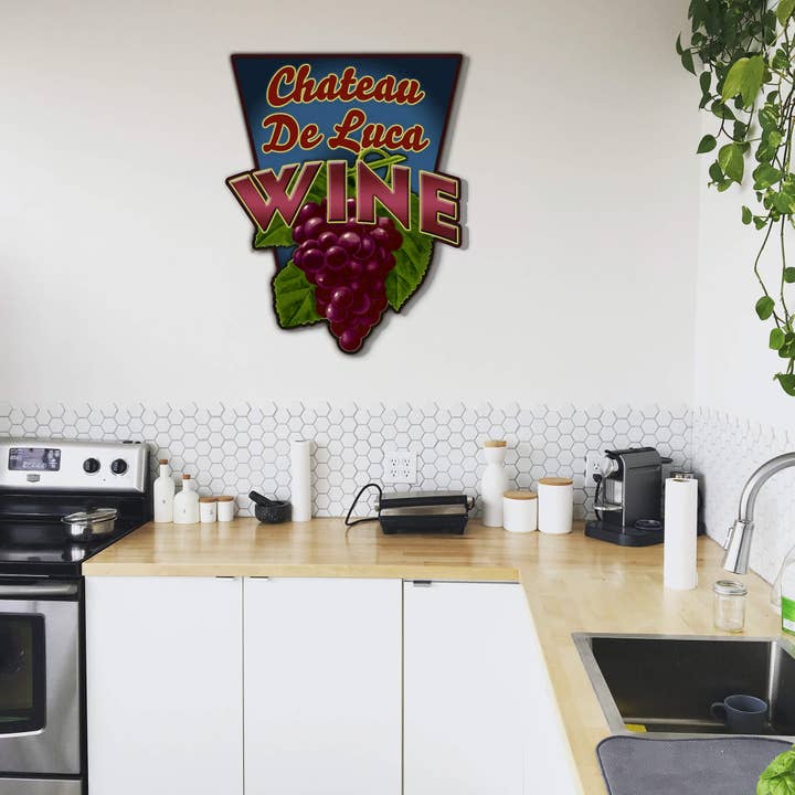 Old Wood Signs - Wholesale Outdoor sign - Garden Cutouts: Grapes - Decorative Plaque1