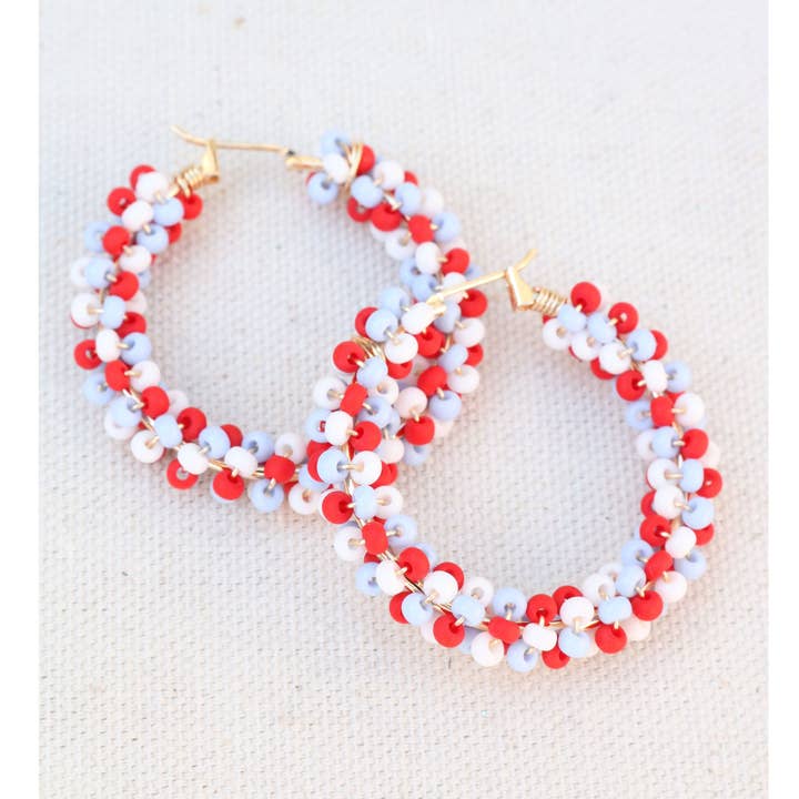 Summer Pre-Game Beaded Hoops for wholesale by Taylor Reese