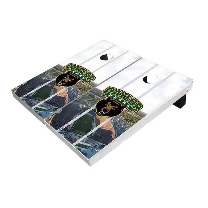 Baylor Bears Head Stadium Cornhole Set for wholesale by Skip's Garage