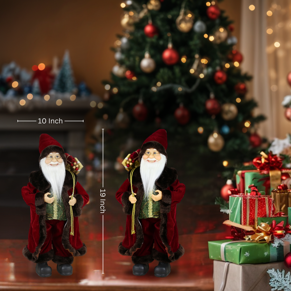 SINT - Wholesale Christmas Decoration - SINT 18 Inch Christmas Standing Santa Claus Doll Statue Figurine Ornament3