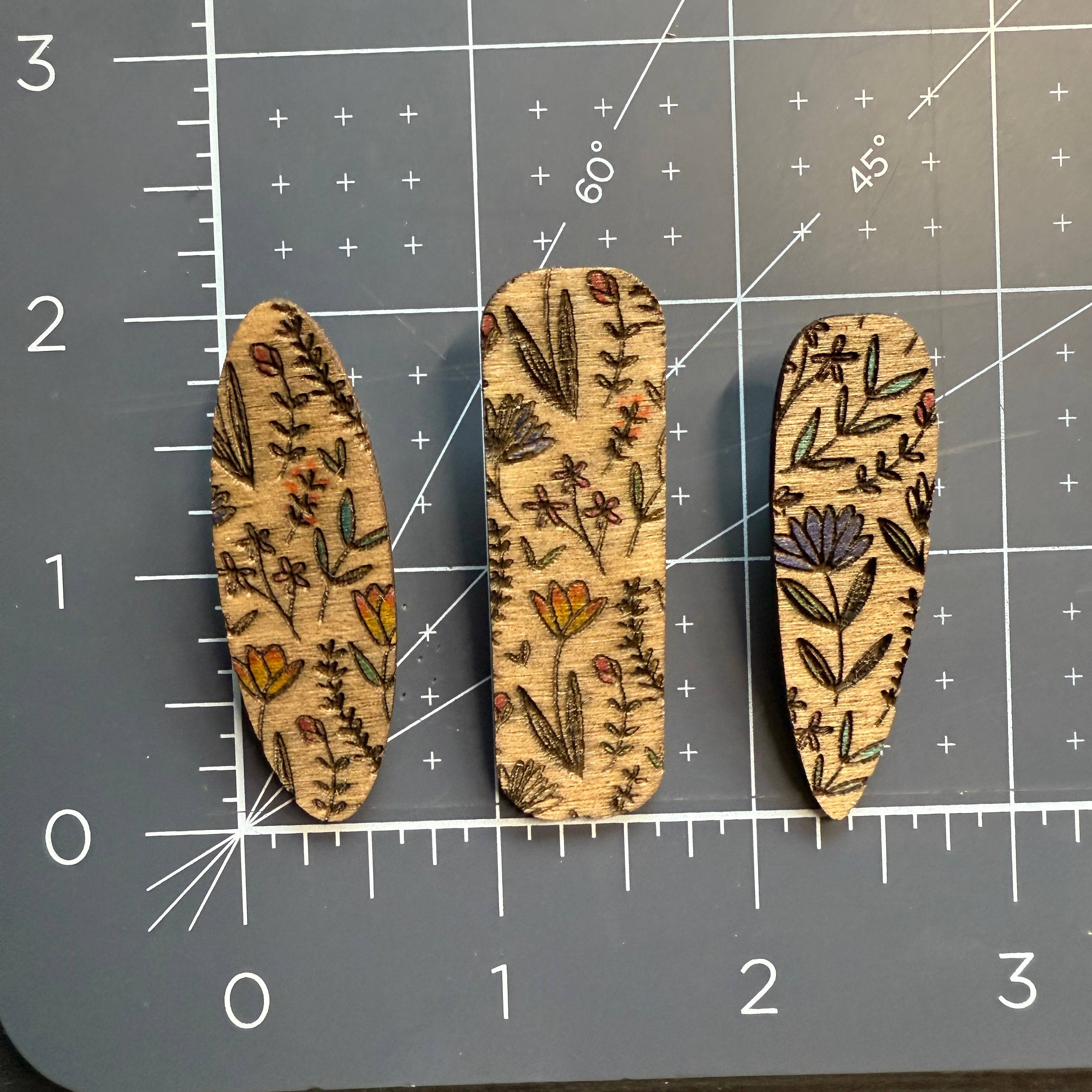 National Parks and Beyond - Wholesale Hair Clip - Women's - Flower Garden Wooden Alligator Hair Clips in 2-inch long5