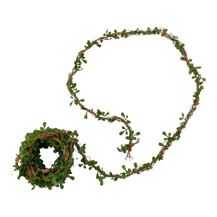 Ghirlanda di bosso 3,80 m verde-marrone per la vendita all'ingrosso da parte di Floratexx