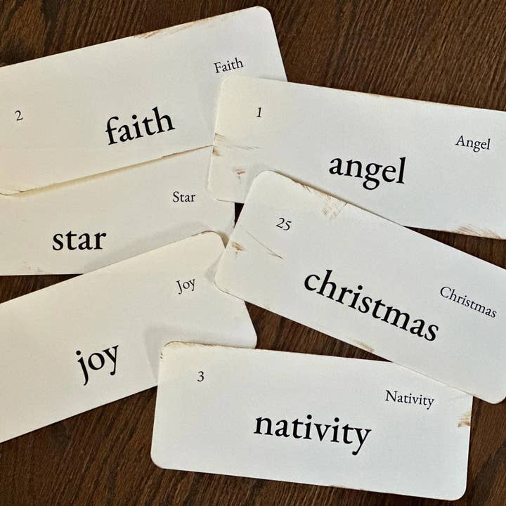 Joy Grace Home Designs - Wholesale Decorative Tabletop Object - Handmade Vintage Inspired Seasonal Christmas Flashcards 0