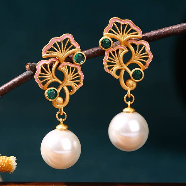 Ginkgo Leaves Ohrringe für den Großhandel von Bright MacMing