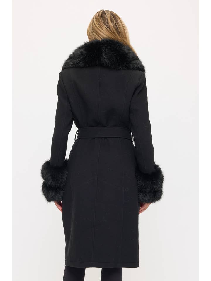 Coalition Apparel Inc - Vente Manteau en fourrure/fausse fourrure – femme - CLAWC0008 : Manteau en fourrure maxi Imperial Luxe2