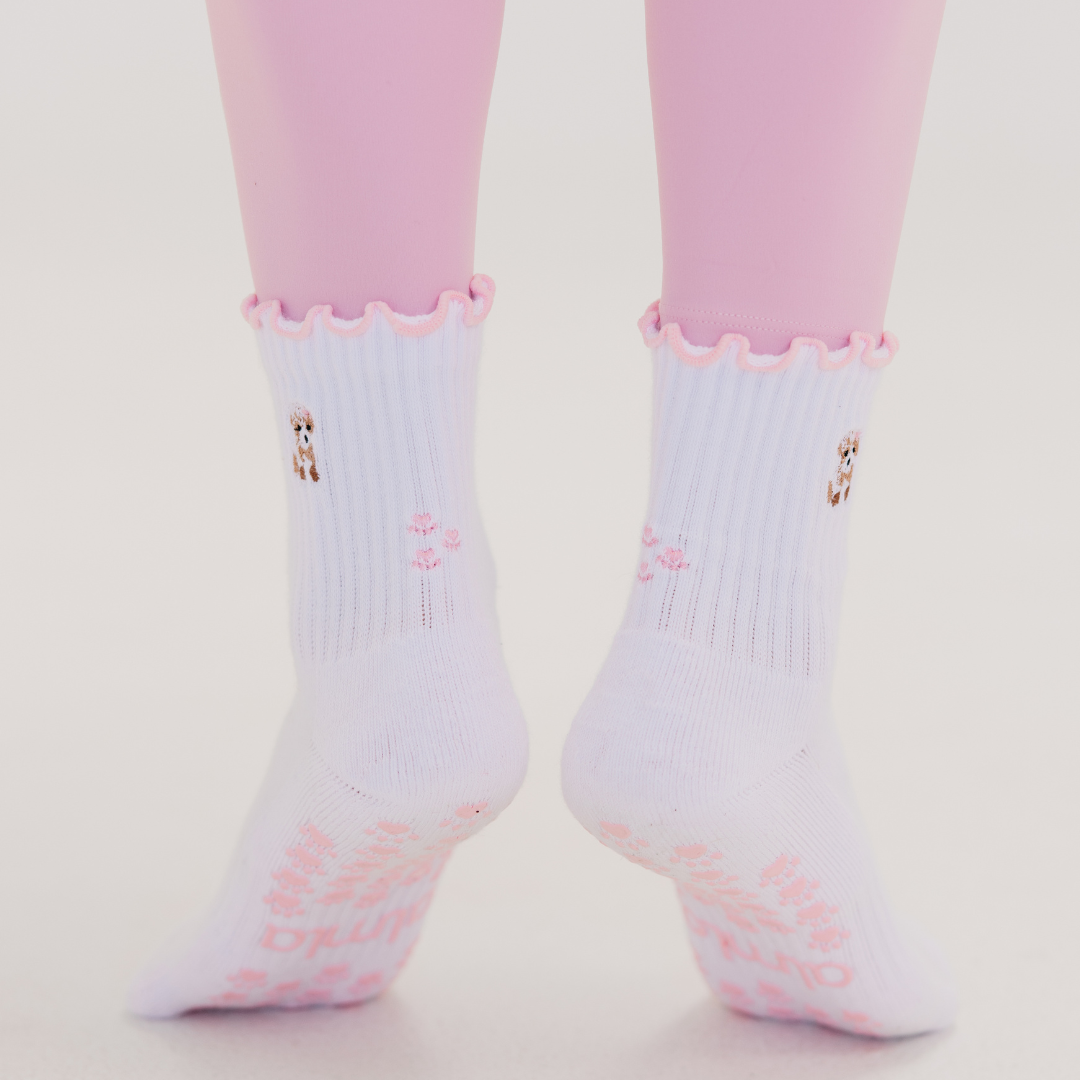 Almla Active - Vente Chaussettes – femme - Chaussettes de Pilates à Grips Poodle1