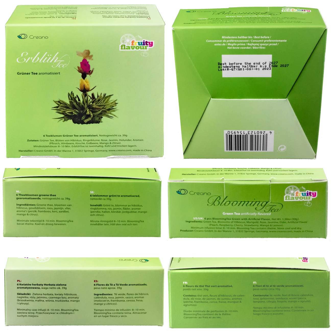 Creano - Venta al por mayor Tés a granel - Creano Té Floral Mixto Con Sabor Frutal - Caja de 6 Tés en Flor7
