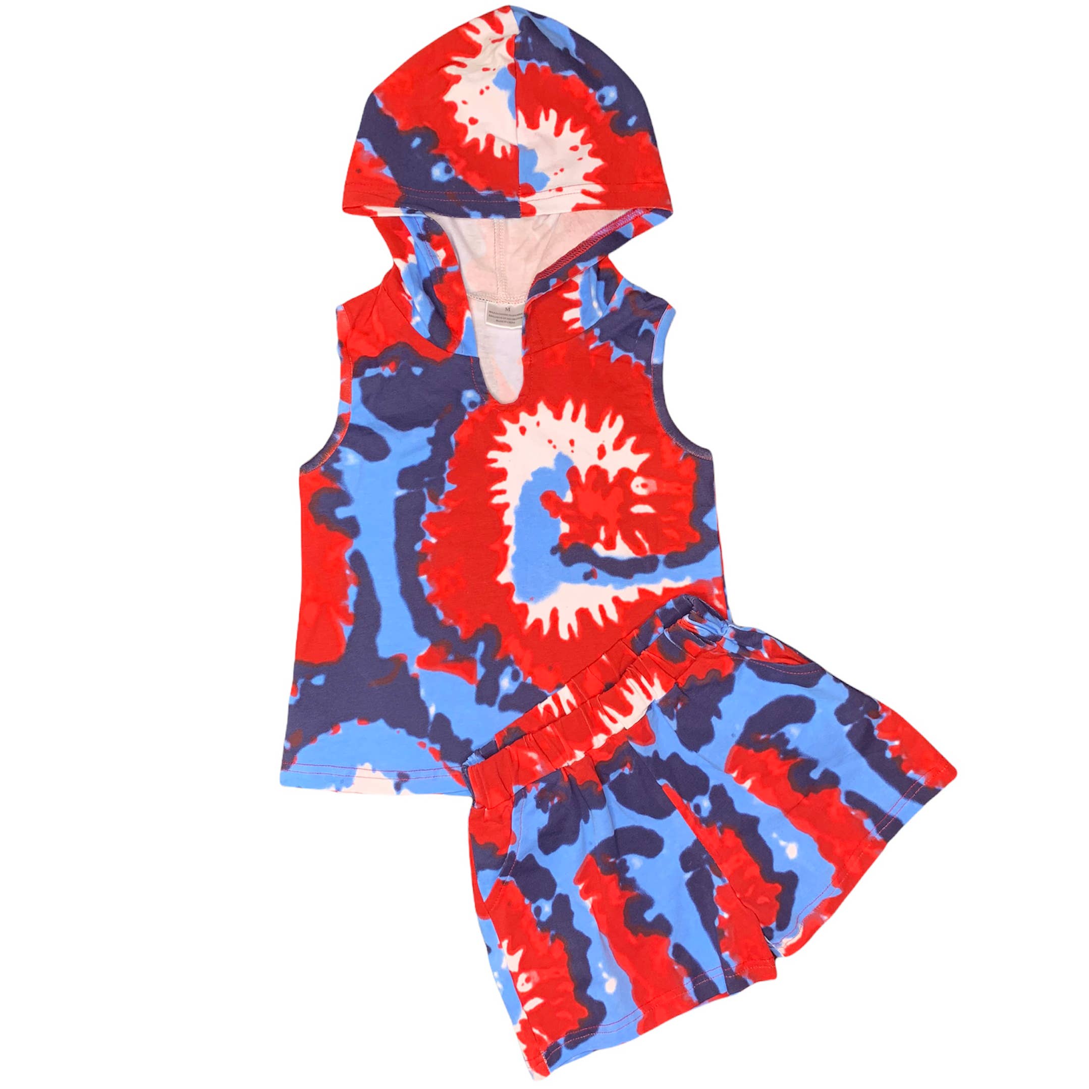 AnnLoren - Vente Ensemble haut et short – enfant - Ensemble de shorts tie-dye AnnLoren 4 juillet Vêtements pour enfants Unisexe10