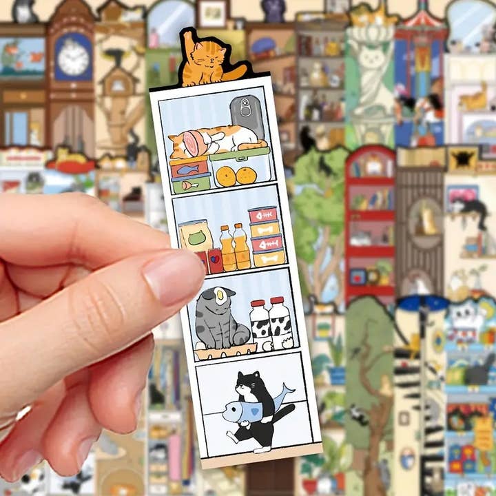 Magnifique Hearts - Wholesale Bookmark - Creative Cat-Themed Sturdy Bookmarks Set for Readers