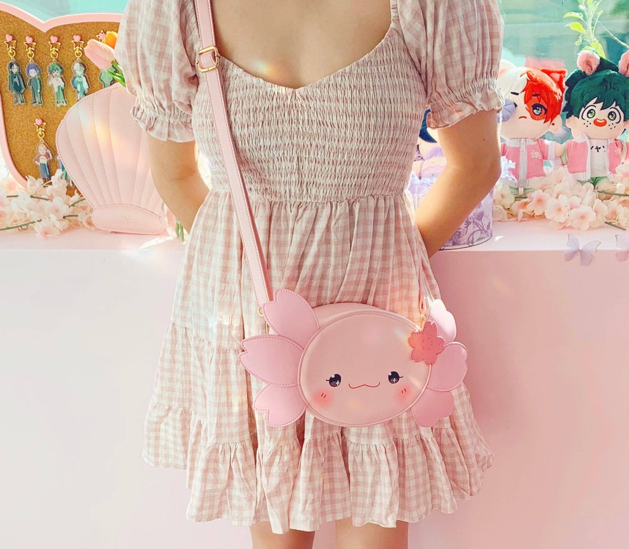 Agi Jagi Shop - Wholesale Crossbody Bag - Women's - Agi the Axolotl Crossbody Purse6