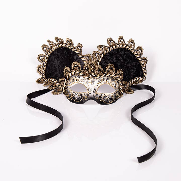 Colombina with hat (unisex) - Black / Gold for wholesale by Regalmoda