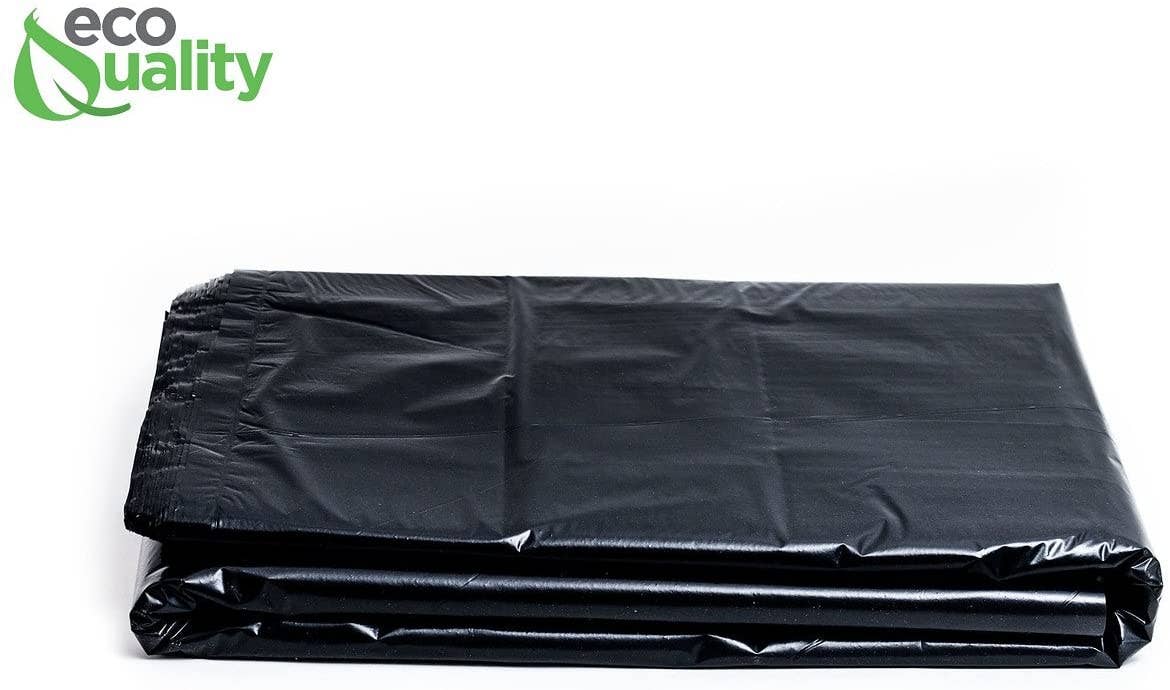 EcoQuality - Wholesale Trashcan/Trash Bin - 58 Gallon Extra Heavy Duty thickness 2.8 mil 40"W x 58"H Bla5