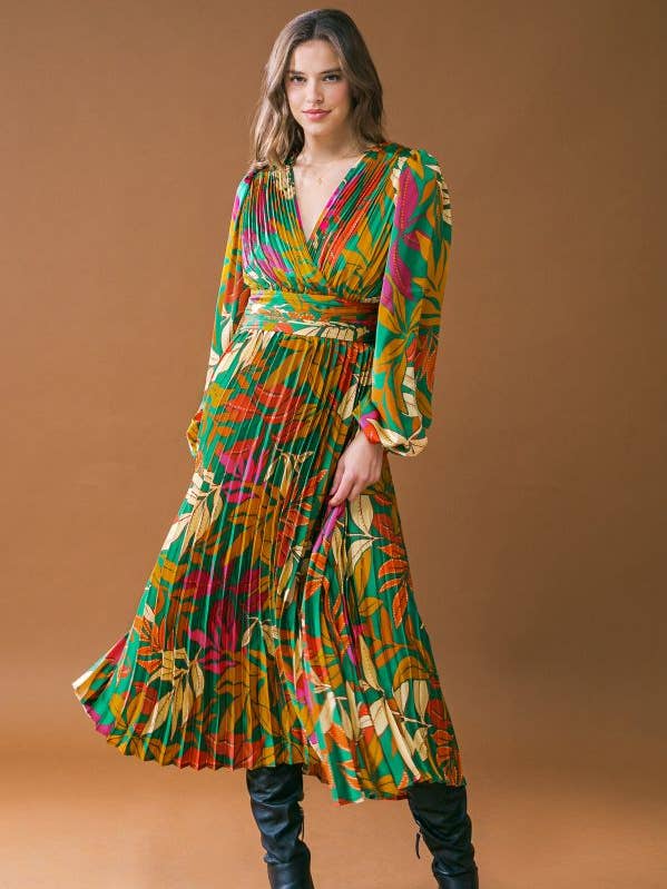 A printed woven midi dress - ID20461 for wholesale by FLYING TOMATO
