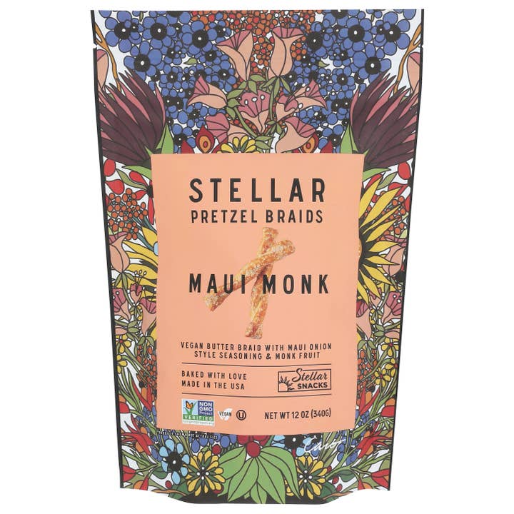 Stellar Snacks - Wholesale Pretzels - Stellar Pretzel Braids - Maui Monk - 12oz