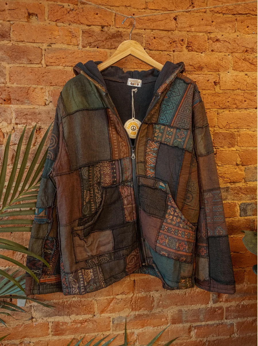 Gardenbelle Shop - Wholesale Jacket - Women's - Hippie Boho Patchwork Fleece Lined Jacket, Boho Coat Unisex1