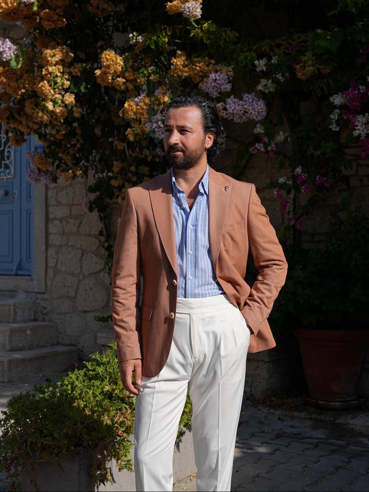 parez suits – wholesale Blazer – Men's – Mens Premium Italian Slim Fit Blazer with Punto Stitching 1