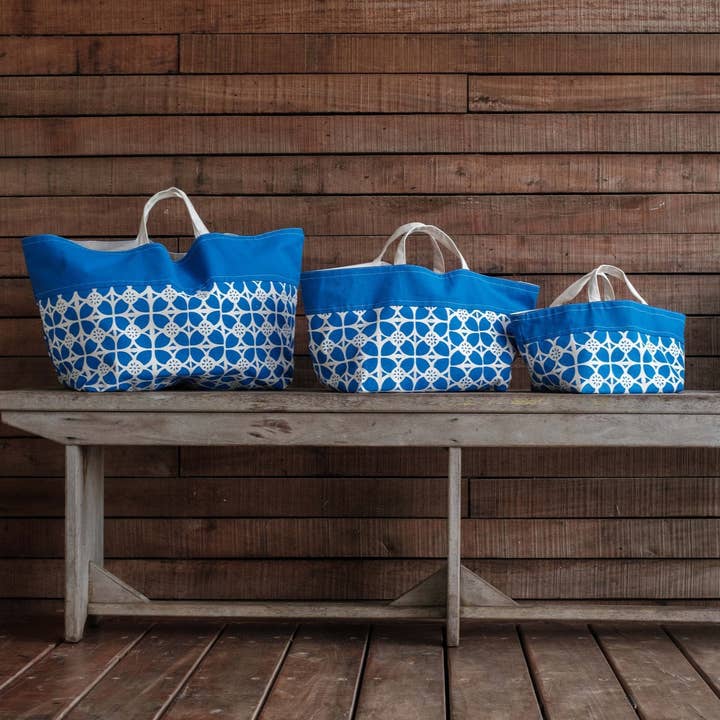 Set of Three Totes - Senibua Print, Wasawasa for wholesale by Rise Beyond the Reef