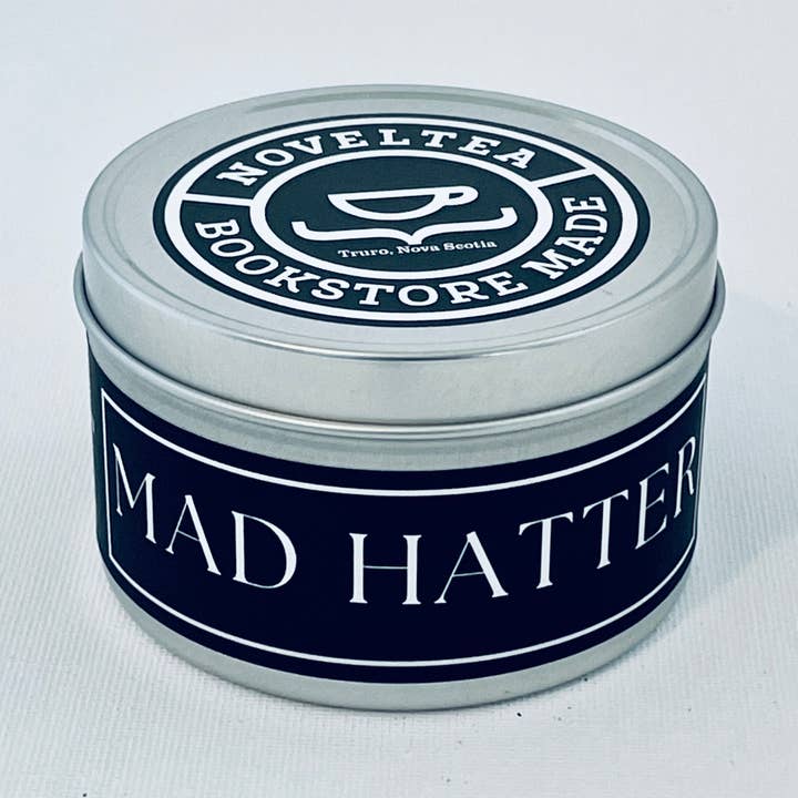 Mad hattemager - Grapefrugt og ananas sort etiketlys for engroshandel hos NovelTea Bookstore & Gifts