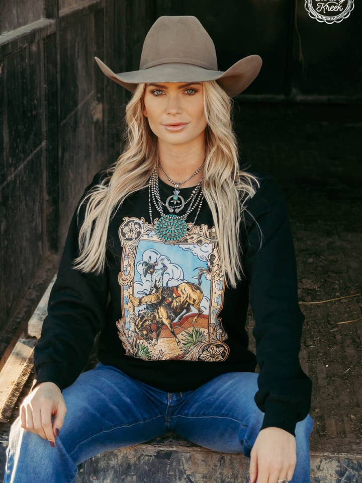 Sterling Kreek - Wholesale Graphic Sweatshirt - Women's - Rough Start Pullover3