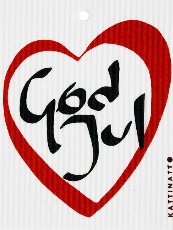 Serviette de toilette suédoise God Jul Heart pour la vente par Talla Imports