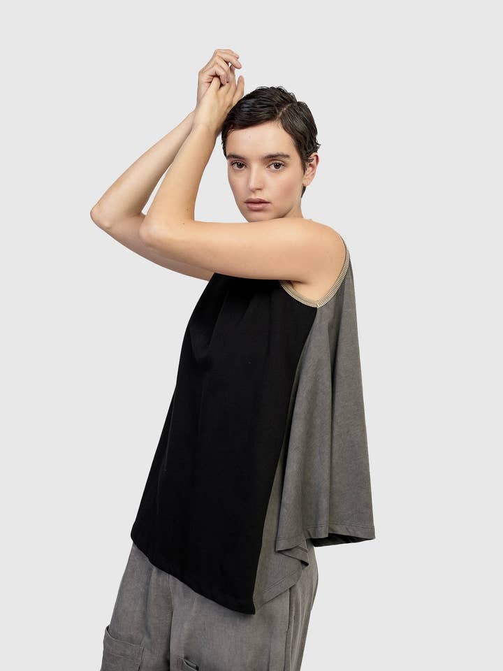 Urban Sonora Sleeveless Top, Black for wholesale by Alembika