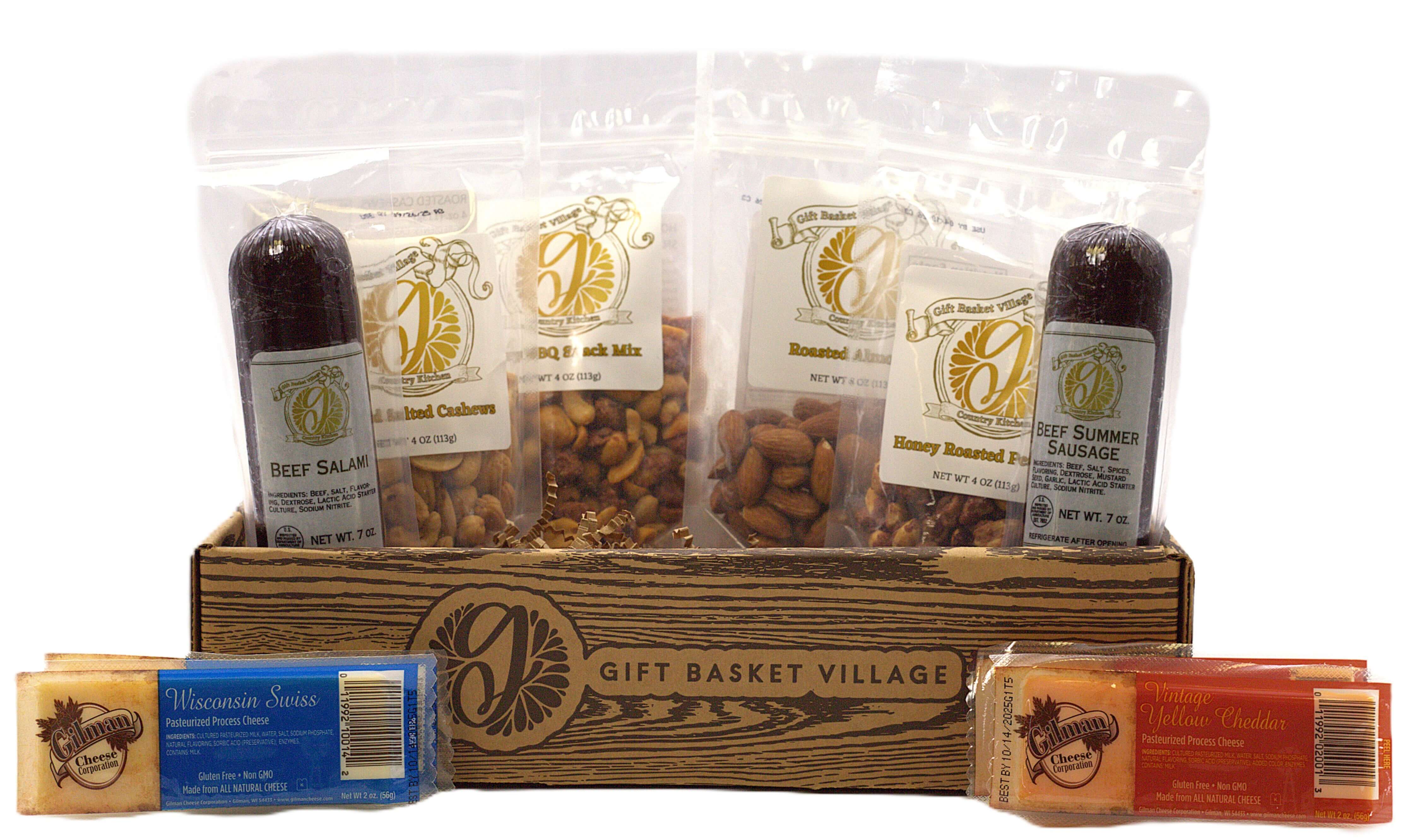 Gift Basket Village LLC - Wholesale Food gift basket - The Ultimate Meat & Cheese Crate – Gourmet Mix1