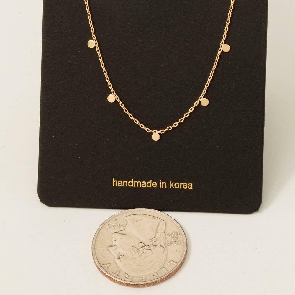 Fame Accessories - Vente Colliers à pendentif - Collier Station Mini Disque Délicat2