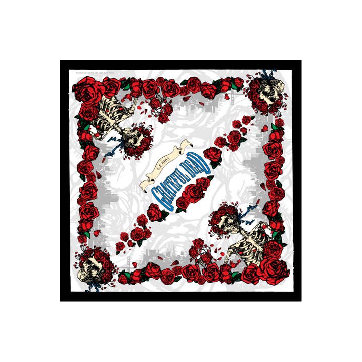 Gypsy Rose - Wholesale Bandana - Unisex - Grateful Dead Bertha And Roses Bandana 22x22