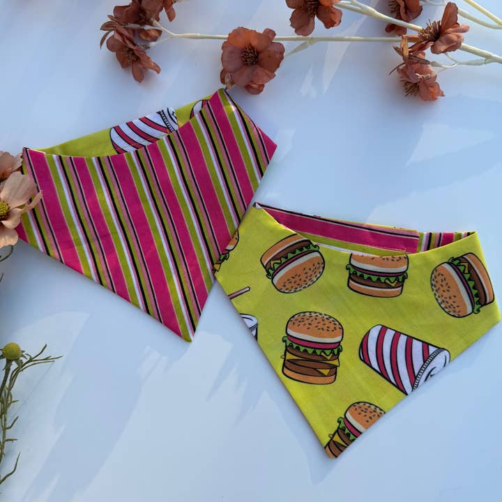 The Pet Scout Shop - Wholesale Pet Bandana - Dog - Cheeseburger Bandana