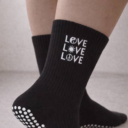 Dreifach-Liebe-Griffsocken für den Großhandel von Grip & Flow