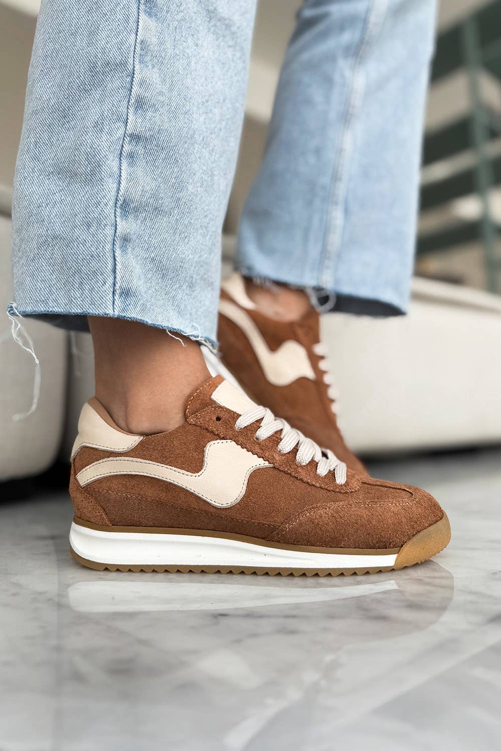 PMK SHOES - Wholesale Lifestyle Sneakers - Women's - Poema - Terra - Handmade Cow Leather Sneakers0