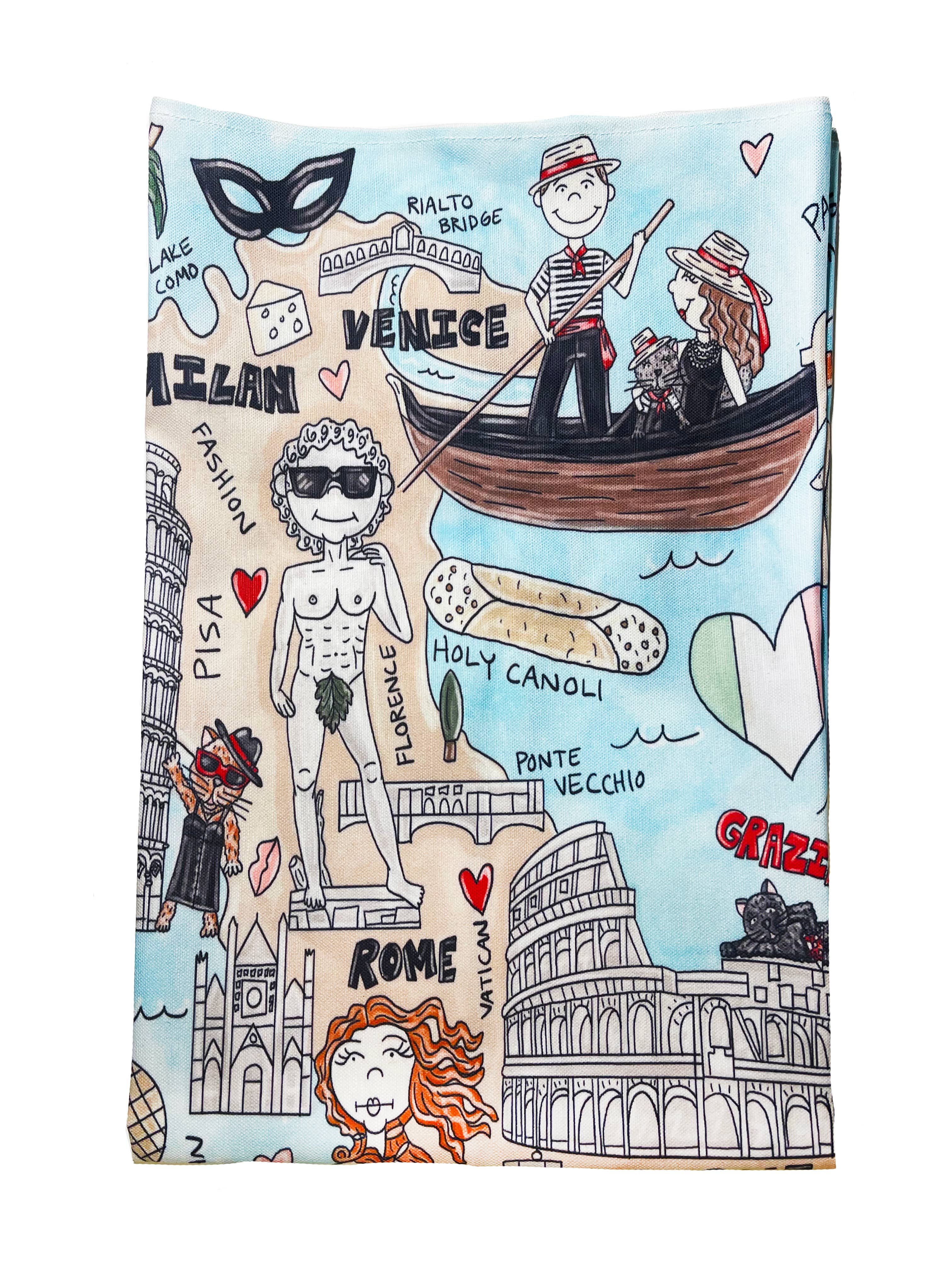 KAHRI - Wholesale Tea Towel - Italy Map Tea Towel1