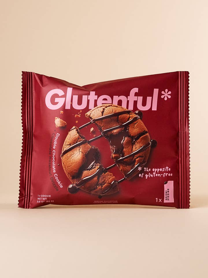 Double Chocolate Cookie with Drizzle Packet for wholesale by Glutenful