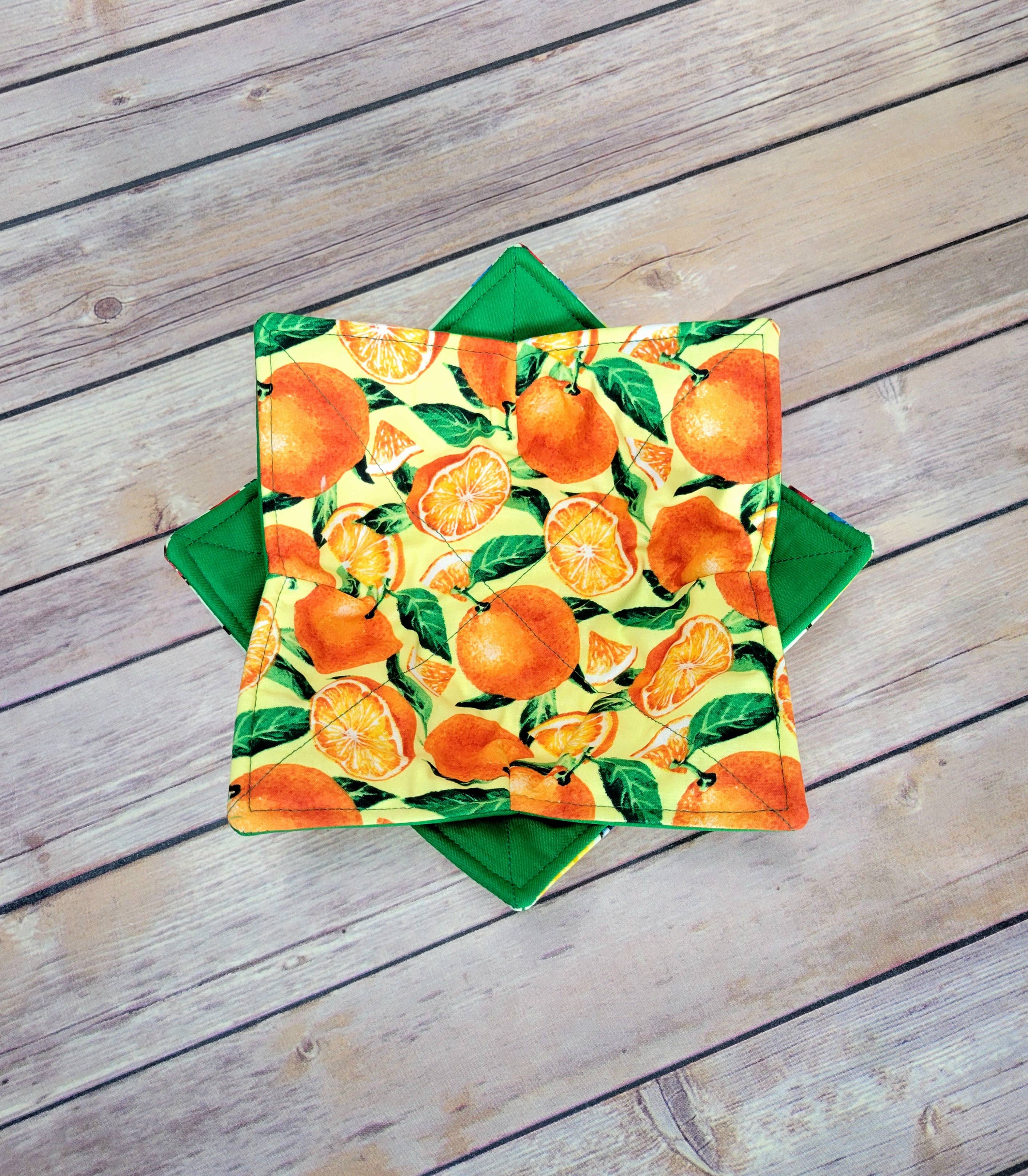 Burpie Bibs Boutique - Wholesale Oven Mitt/Pot Holder - Fruit Bowl Cozy | Lemon Cherry Strawberry Orange Hot Pad24