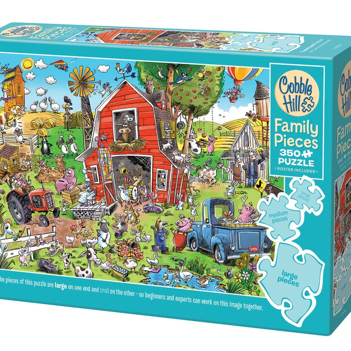 Farmyard Folly (Family) 350pc puzzle for wholesale by Outset Games and Cobble Hill Puzzles