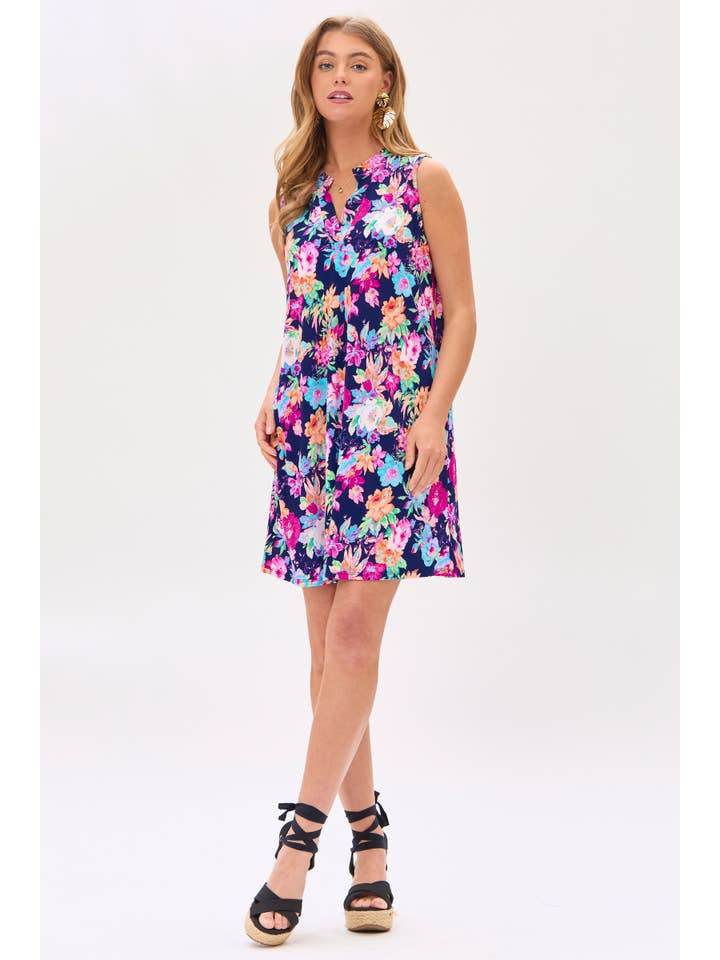 Navy Lizzy A-Line Dress for wholesale on Faire